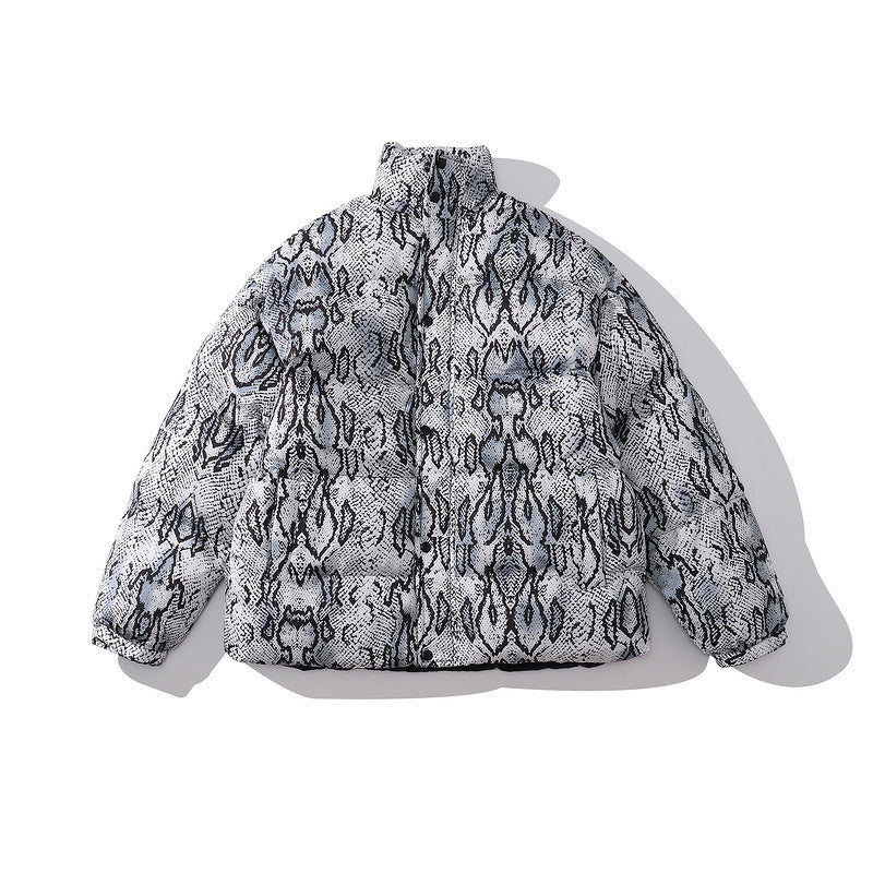 Color-blocking Thick Bread Clothes Loose Cotton-padded Jackets For Men And Women - Bellarte Enchanté Color-blocking Thick Bread Clothes Loose Cotton-padded Jackets For Men And Women